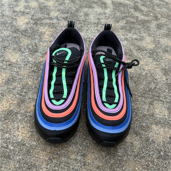 Nike Shoes - Nike Black and Blue Sneakers Air Max 97